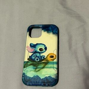 Stitch riding a turtle iPhone 14 case